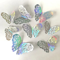 3D Effect Crystal Butterflies Wall Sticker