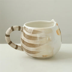 1pc cute ceramic cup, cat shaped mug, 380ml/13oz milk, coffee, and water cups