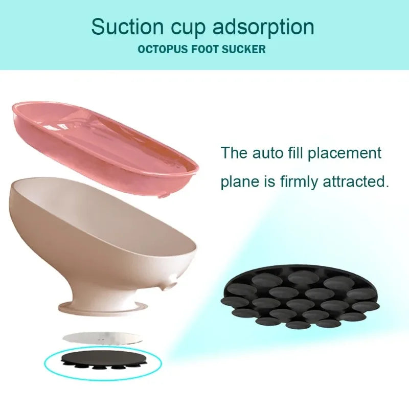 1Pcs Bathroom Soap Dishes Holder Self Draining Soap Box with Super Suction Portable Soap Container for Bathroom Accessories