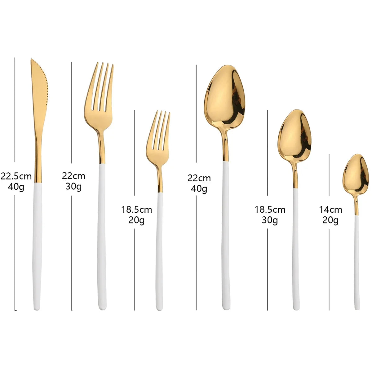 10Pcs Stainless Steel Dinnerware Set Mirror Cutlery Sets Gold Knife Dessert Fork Tea Spoon Tableware Western Kitchen Flatware